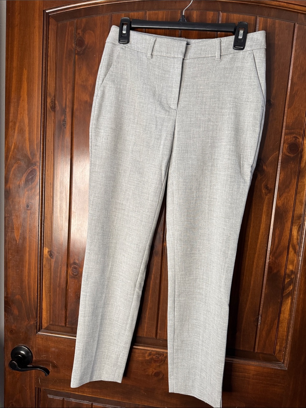 White House Black Market Light Gray Straight Leg Dress Pants